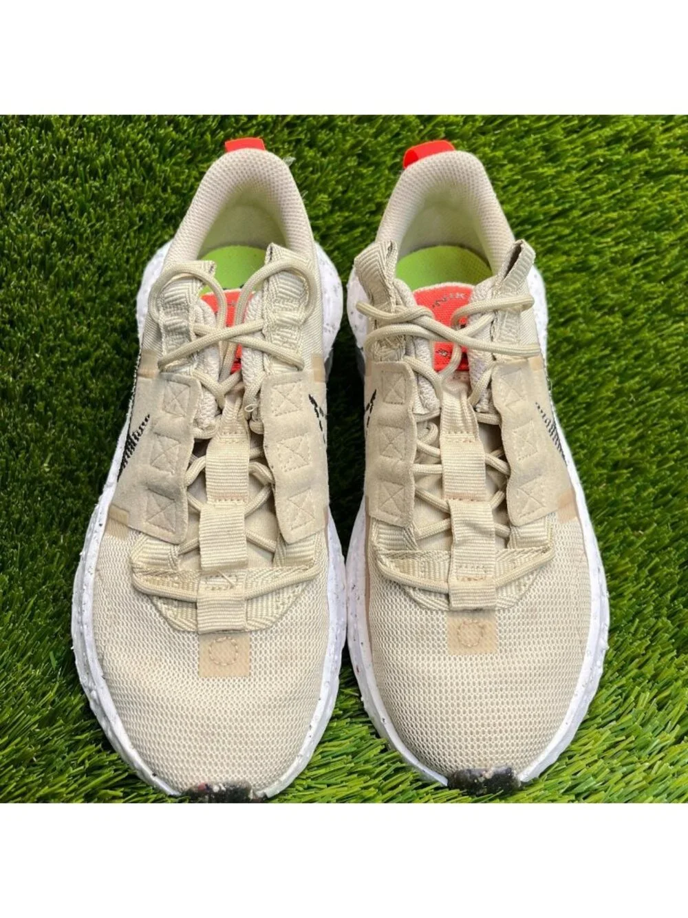 Nike Crater Impact Womens Size 6 Beige White Athletic Running Shoes Sneakers
